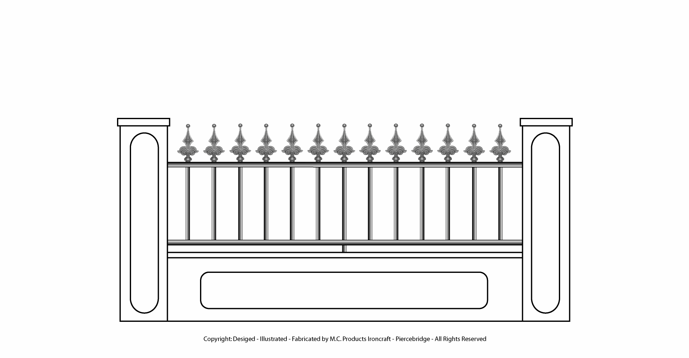 EGGLESTON ABBEY – Wall Railings – M.C. Products Iron Craft